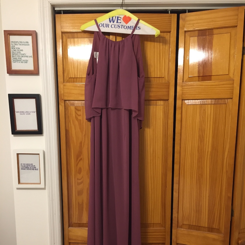 David's Bridal Chianti Flounced Crinkle Chiffon